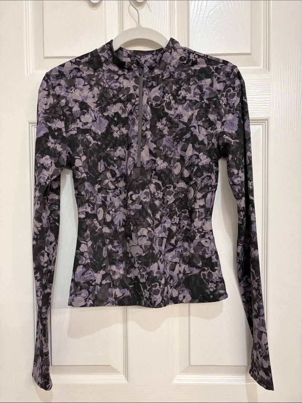 051. Lululemon Luxtreme Running Half-Zip Inflect Floral Lunar Rock Multi